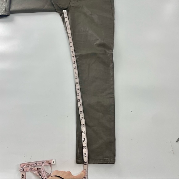 Banana Republic brown coated jeans Faux front pockets Size 27 - Picture 4 of 13